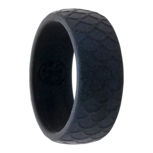 navy snake silicone ring