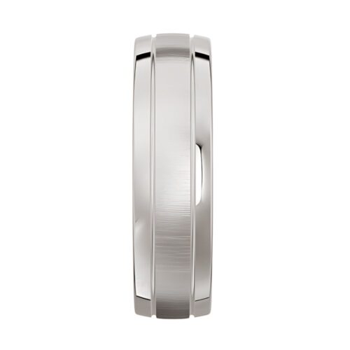 white gold platinum silver mens wedding ring - 2