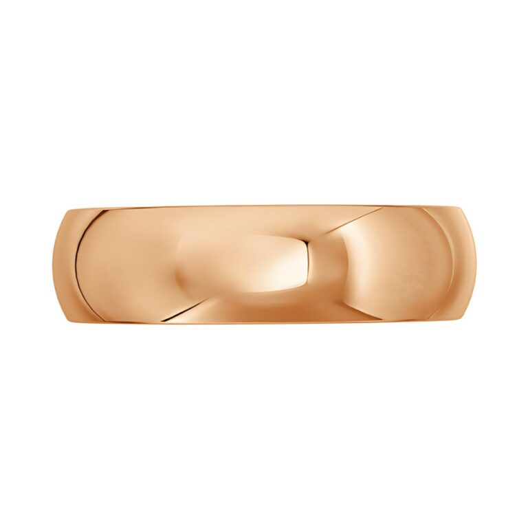 Rose Gold Polished Classic Mens Wedding Ring