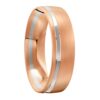 Rose and White Gold Mens Wedding Ring