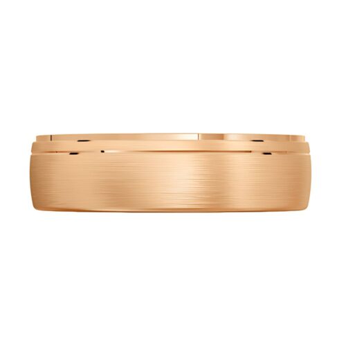 Rose Gold Brushed Mens Wedding Ring