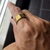 cheap flat gold tungsten mens rings in australia