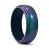Green Purple Chameleon 8mm Mens Silicone Ring