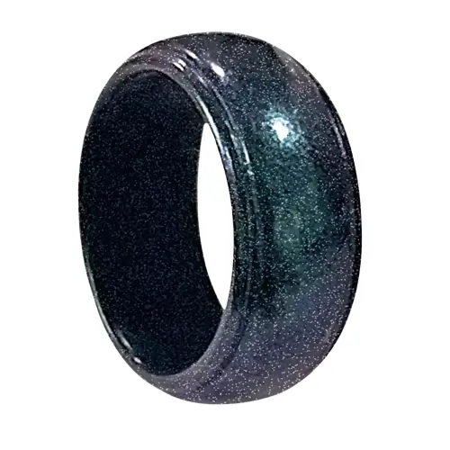 Black Purple Chameleon 8mm Mens Silicone Ring