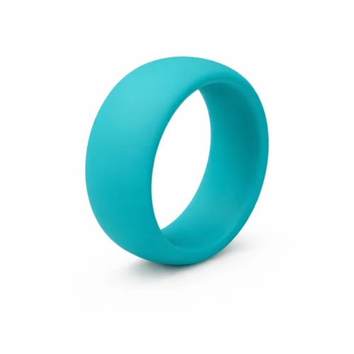 Neon 6mm Aqua Men's Silicone Ring