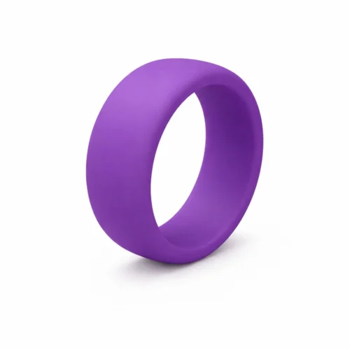 Neon 6mm Purple Men's Silicone Ring