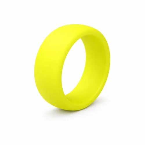 Neon 6mm Yellow Men's Silicone Ring